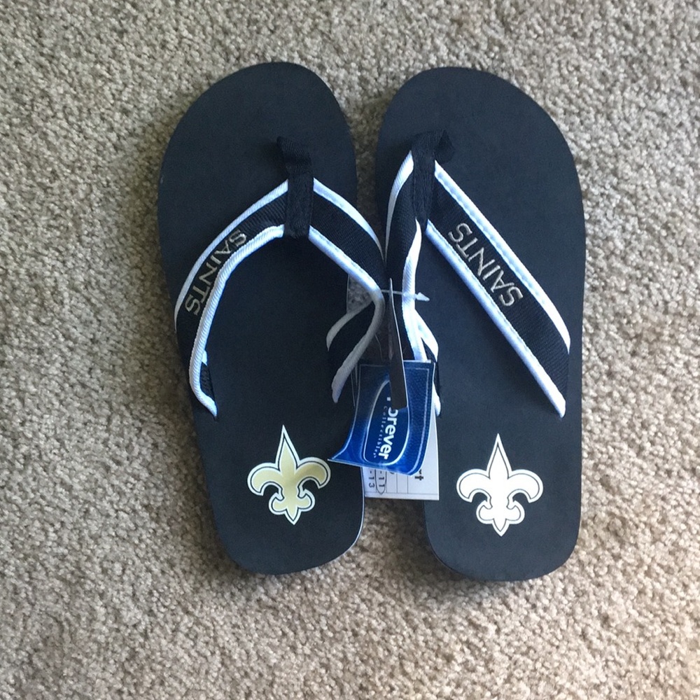 New Orleans Saints NFL flip flops New with tag